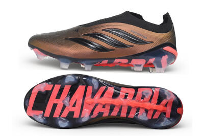 Adidas Predator 26 Elite Laceless FG Firm Ground Soccer Cleats - Bronze/Metallic Bronze/Core Black
