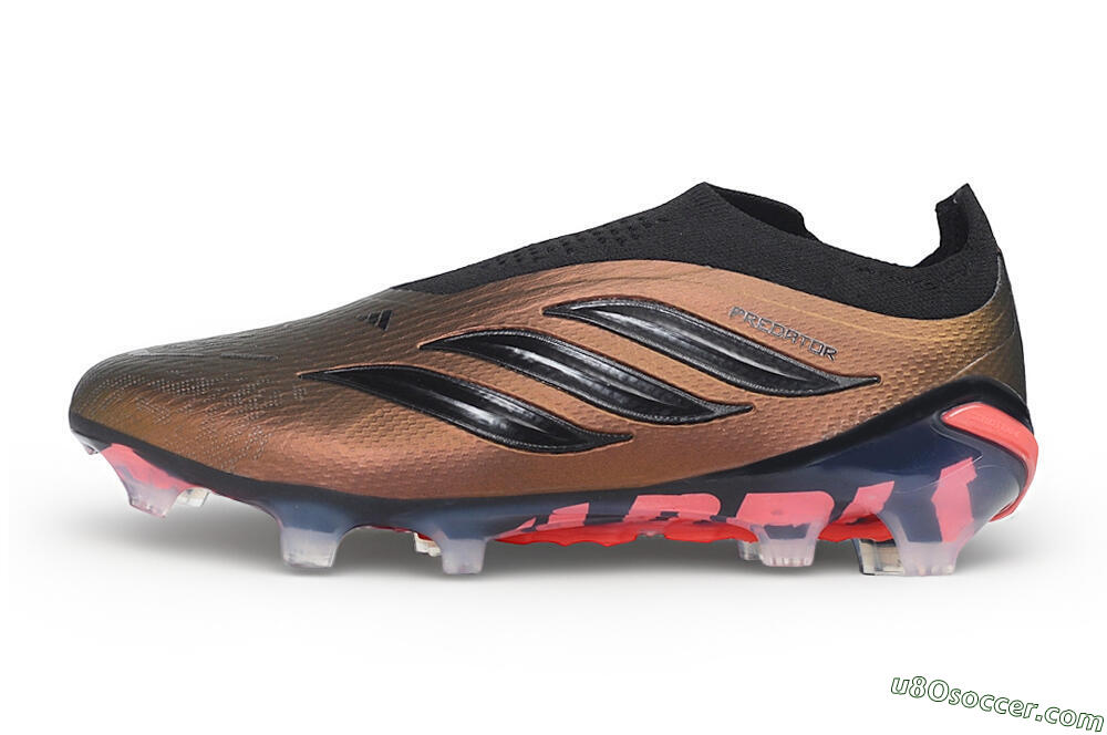 Adidas Predator 26 Elite Laceless FG Firm Ground Soccer Cleats - Bronze/Metallic Bronze/Core Black 2