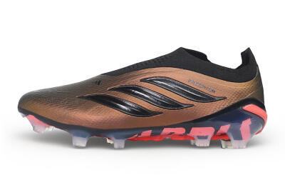 Adidas Predator 26 Elite Laceless FG Firm Ground Soccer Cleats - Bronze/Metallic Bronze/Core Black