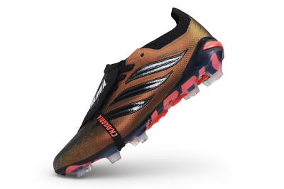 Adidas Predator 26 Elite Fold-Over Tongue FG Firm Ground Soccer Cleats - Bronze/Metallic Bronze/Core Black