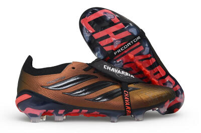 Adidas Predator 26 Elite Fold-Over Tongue FG Firm Ground Soccer Cleats - Bronze/Metallic Bronze/Core Black