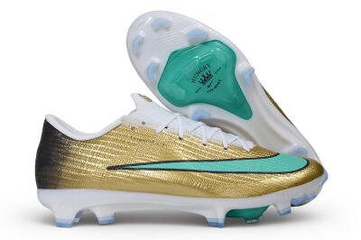 Nike Air Zoom Mercurial Superfly 11 Elite FG Firm Ground Soccer Cleats - Gold/Metallic Gold/Mint Green