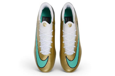 Nike Air Zoom Mercurial Superfly 11 Elite FG Firm Ground Soccer Cleats - Gold/Metallic Gold/Mint Green
