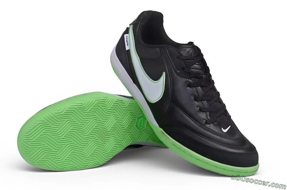 Nike Tiempo Legend SE IC Indoor & Futsal Soccer Shoes - Black/Black/Electric Green 3