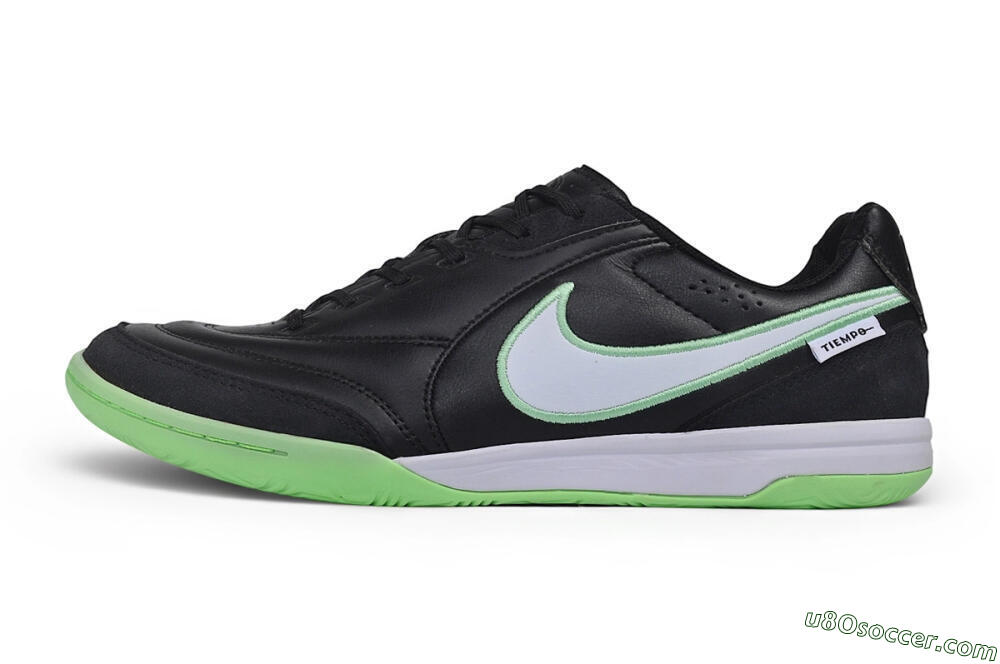 Nike Tiempo Legend SE IC Indoor & Futsal Soccer Shoes - Black/Black/Electric Green 2