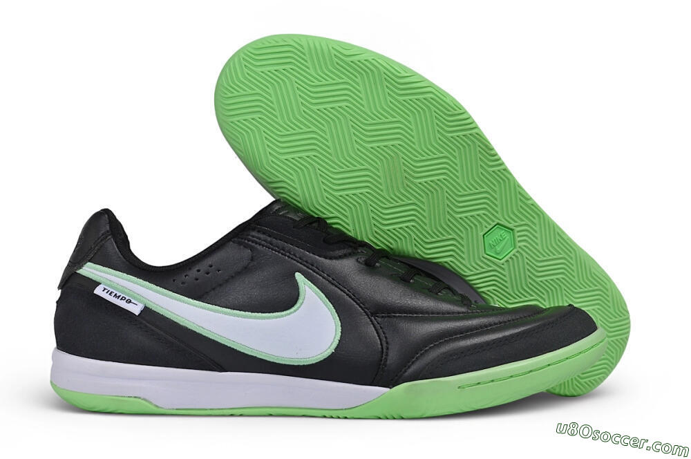 Nike Tiempo Legend SE IC Indoor & Futsal Soccer Shoes - Black/Black/Electric Green 1