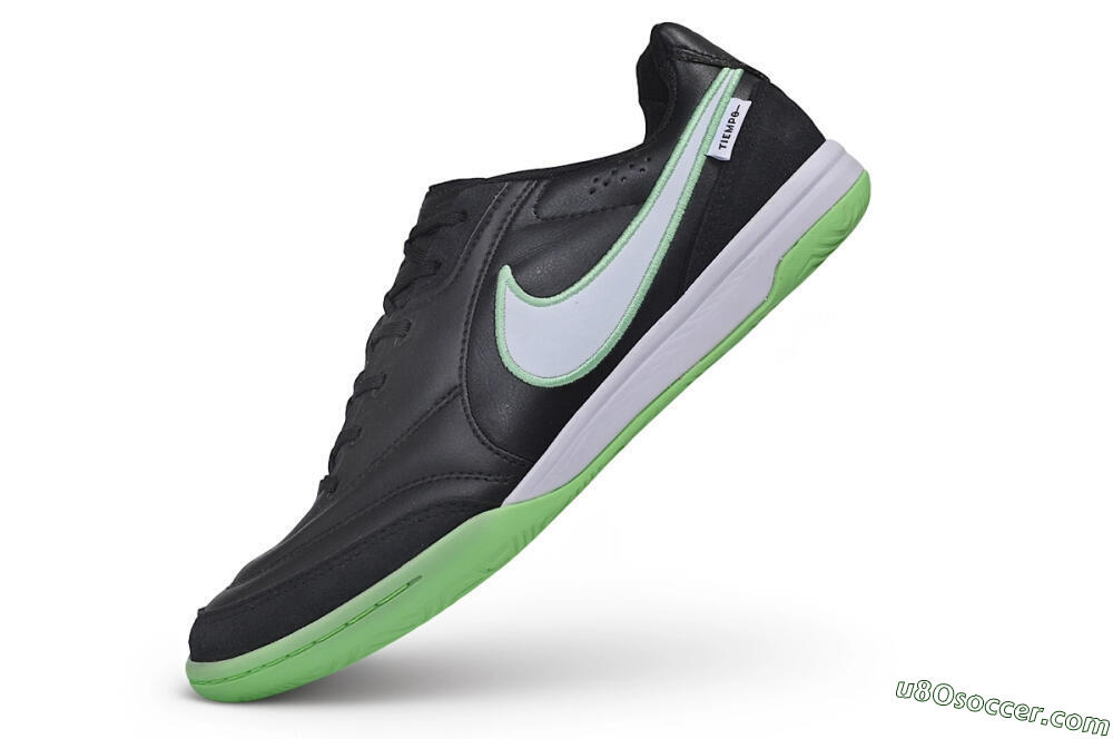 Nike Tiempo Legend SE IC Indoor & Futsal Soccer Shoes - Black/Black/Electric Green 5