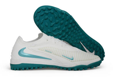 Nike Phantom 6 Elite Low TF Artificial Turf Soccer Shoes - White/Summit White/Jade Ice