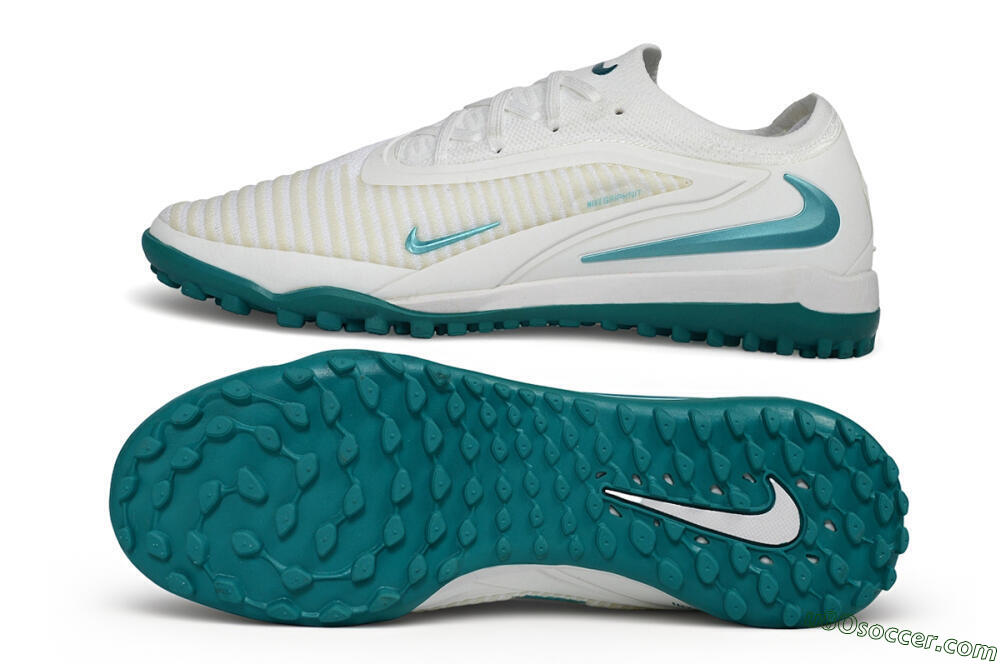 Nike Phantom 6 Elite Low TF Artificial Turf Soccer Shoes - White/Summit White/Jade Ice 0