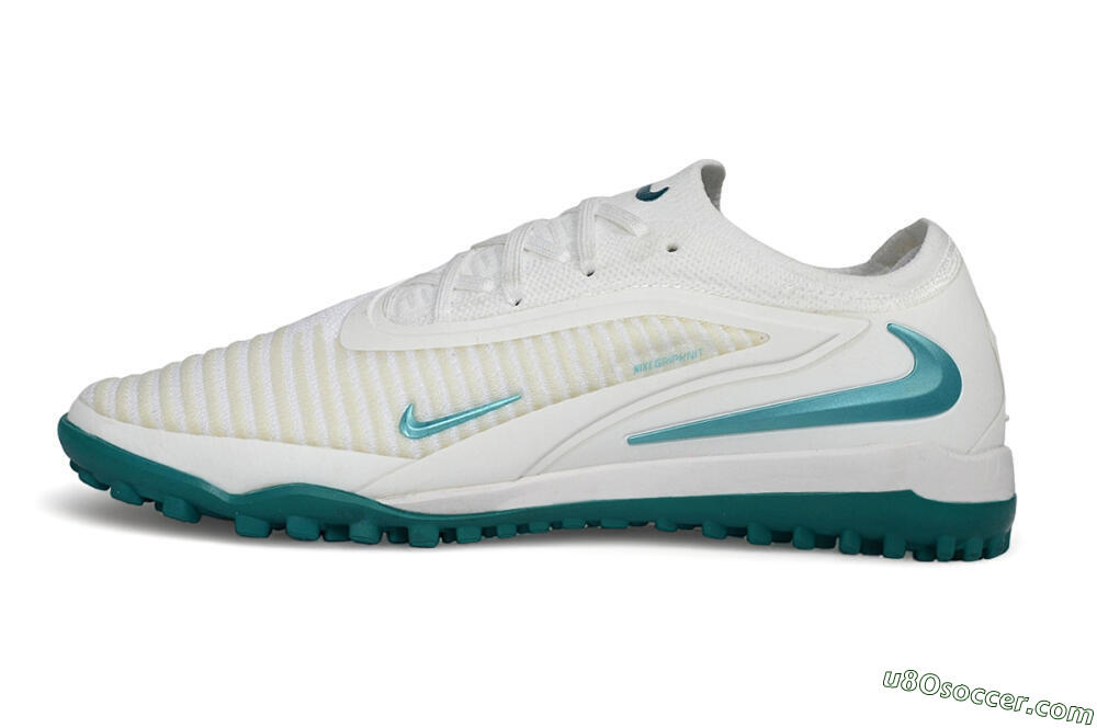 Nike Phantom 6 Elite Low TF Artificial Turf Soccer Shoes - White/Summit White/Jade Ice 2
