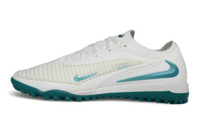 Nike Phantom 6 Elite Low TF Artificial Turf Soccer Shoes - White/Summit White/Jade Ice