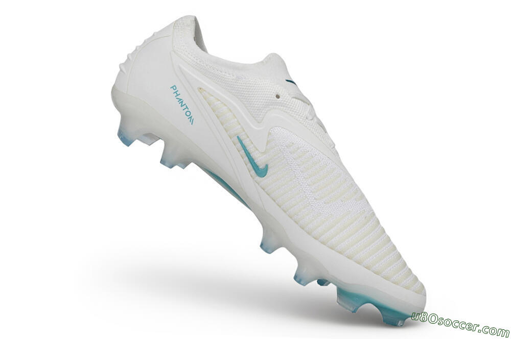 Nike Phantom 6 Elite Low FG Firm Ground Soccer Cleats - White/Summit White/Baltic Blue 4