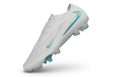 Nike Phantom 6 Elite Low FG Firm Ground Soccer Cleats - White/Summit White/Baltic Blue