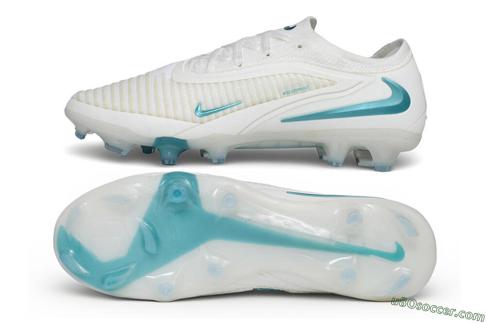 Nike Phantom 6 Elite Low FG Firm Ground Soccer Cleats - White/Summit White/Baltic Blue 0