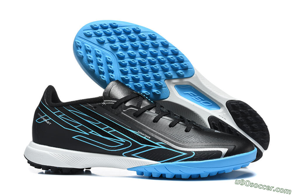 Adidas F50 Hyperfast Pro TF Artificial Turf - Black/Core Black/Lucid Blue 1
