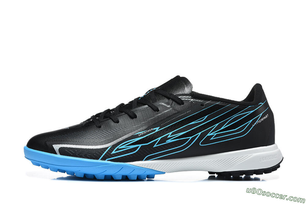 Adidas F50 Hyperfast Pro TF Artificial Turf - Black/Core Black/Lucid Blue 2