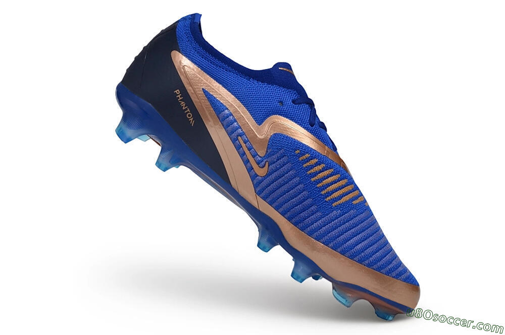Nike Phantom 6 Elite Low FG Firm Ground Soccer Cleats - Blue/Royal Blue/Metallic Copper 4