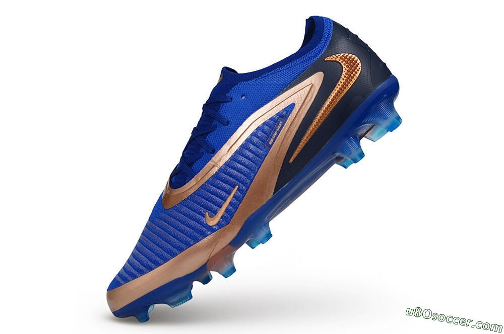 Nike Phantom 6 Elite Low FG Firm Ground Soccer Cleats - Blue/Royal Blue/Metallic Copper 5