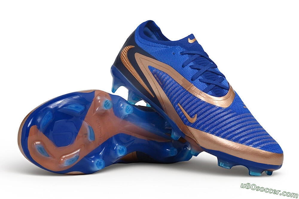 Nike Phantom 6 Elite Low FG Firm Ground Soccer Cleats - Blue/Royal Blue/Metallic Copper 0