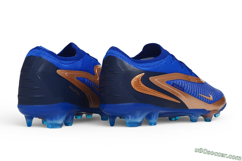 Nike Phantom 6 Elite Low FG Firm Ground Soccer Cleats - Blue/Royal Blue/Metallic Copper 6