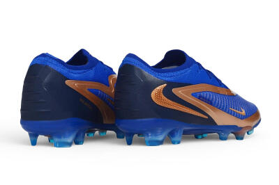 Nike Phantom 6 Elite Low FG Firm Ground Soccer Cleats - Blue/Royal Blue/Metallic Copper