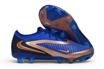 Nike Phantom 6 Elite Low FG Firm Ground Soccer Cleats - Blue/Royal Blue/Metallic Copper