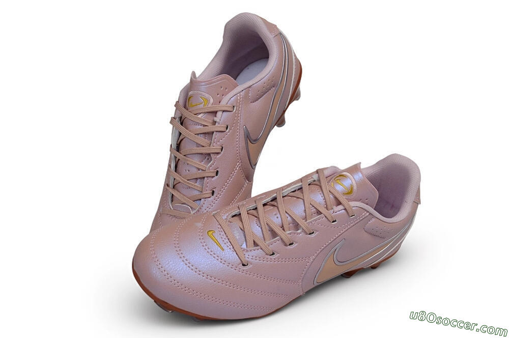 Nike Tiempo Ligera Pro FG Firm Ground Soccer Cleats - Pink/Rose Gold/Metallic Copper 3