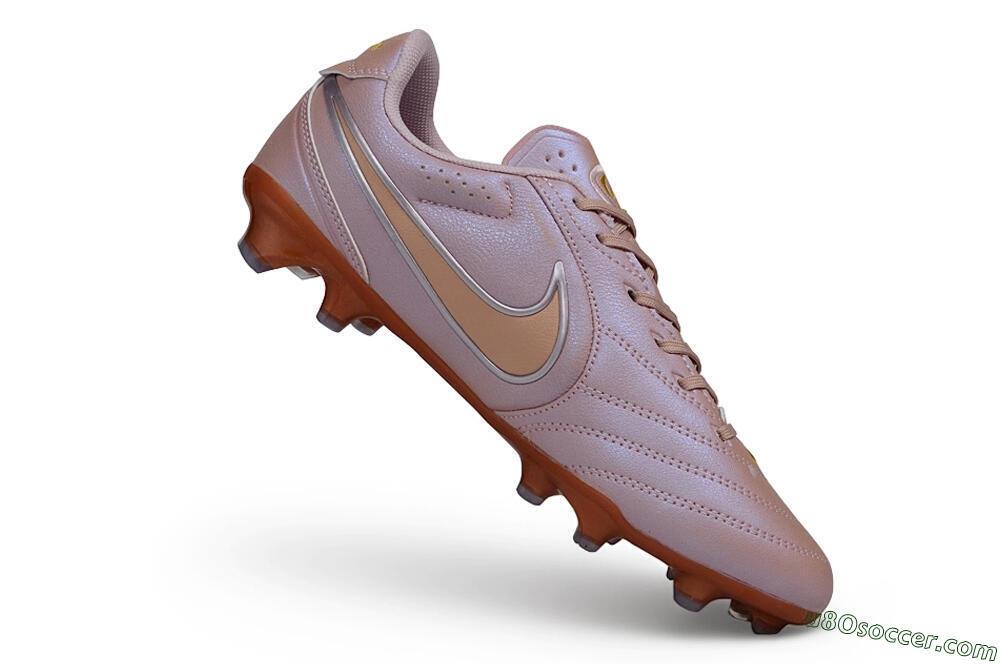 Nike Tiempo Ligera Pro FG Firm Ground Soccer Cleats - Pink/Rose Gold/Metallic Copper 4