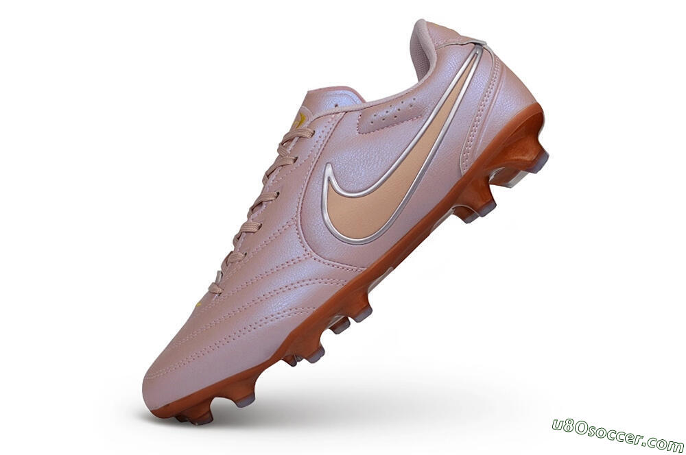 Nike Tiempo Ligera Pro FG Firm Ground Soccer Cleats - Pink/Rose Gold/Metallic Copper 5
