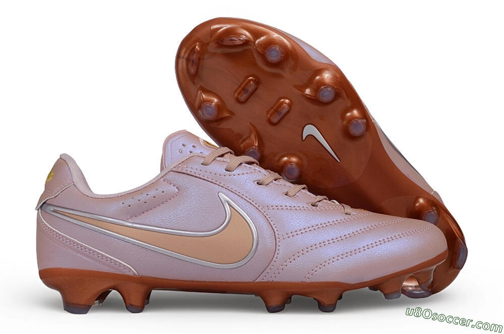 Nike Tiempo Ligera Pro FG Firm Ground Soccer Cleats - Pink/Rose Gold/Metallic Copper 1