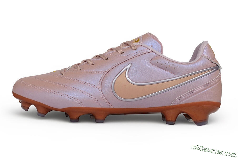 Nike Tiempo Ligera Pro FG Firm Ground Soccer Cleats - Pink/Rose Gold/Metallic Copper 2