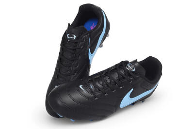 Nike Tiempo Ligera Pro FG Firm Ground Soccer Cleats - Black/Black/University Blue