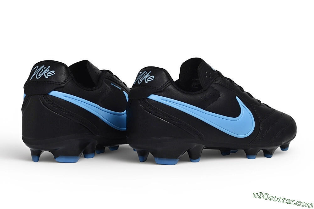 Nike Tiempo Ligera Pro FG Firm Ground Soccer Cleats - Black/Black/University Blue 5