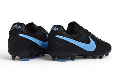 Nike Tiempo Ligera Pro FG Firm Ground Soccer Cleats - Black/Black/University Blue