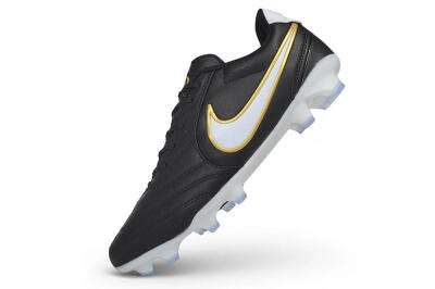 Nike Tiempo Ligera Pro FG Firm Ground Soccer Cleats - Black/Black/Metallic Gold