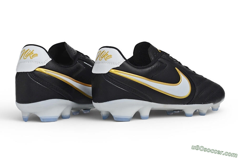 Nike Tiempo Ligera Pro FG Firm Ground Soccer Cleats - Black/Black/Metallic Gold 6