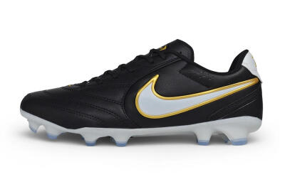 Nike Tiempo Ligera Pro FG Firm Ground Soccer Cleats - Black/Black/Metallic Gold