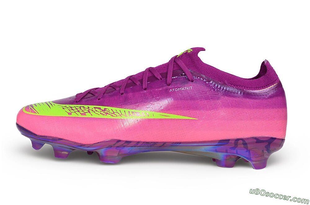 Nike Air Zoom Mercurial Vapor 17 Elite FG Firm Ground Soccer Cleats - Purple/Berry Purple/Volt Green 2