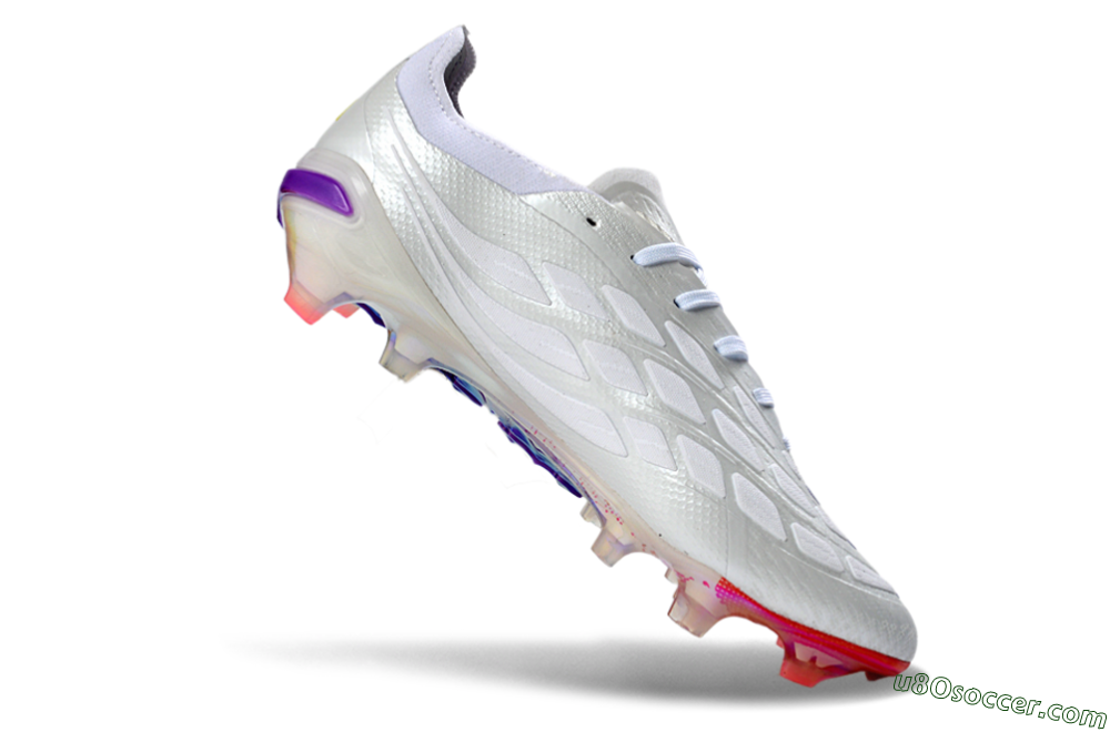 Adidas Predator 26 Elite FG Firm Ground Soccer Cleats - White/Iridescent/Multicolor 4