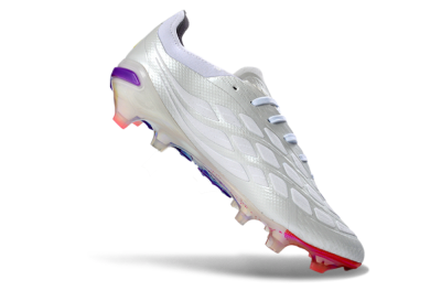 Adidas Predator 26 Elite FG Firm Ground Soccer Cleats - White/Iridescent/Multicolor