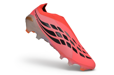 Adidas Predator 26 Elite Laceless FG Firm Ground Soccer Cleats - Pink/Solar Pink/Metallic Silver
