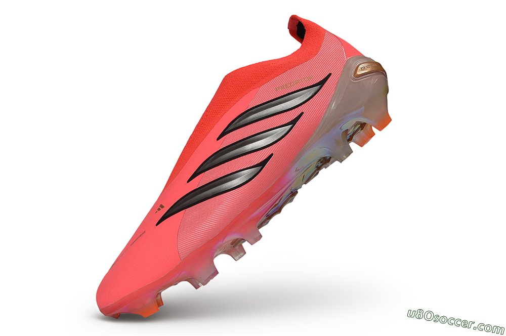 Adidas Predator 26 Elite Laceless FG Firm Ground Soccer Cleats - Pink/Solar Pink/Metallic Silver 6