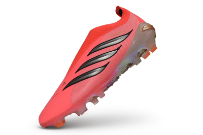 Adidas Predator 26 Elite Laceless FG Firm Ground Soccer Cleats - Pink/Solar Pink/Metallic Silver