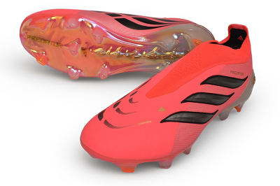 Adidas Predator 26 Elite Laceless FG Firm Ground Soccer Cleats - Pink/Solar Pink/Metallic Silver