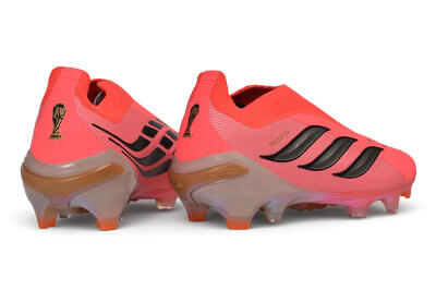 Adidas Predator 26 Elite Laceless FG Firm Ground Soccer Cleats - Pink/Solar Pink/Metallic Silver