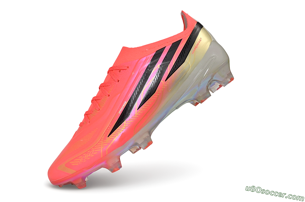 Adidas F50 Hyperfast Elite FG Firm Ground Soccer Cleats - Pink/Solar Pink/Lucid Lemon 6