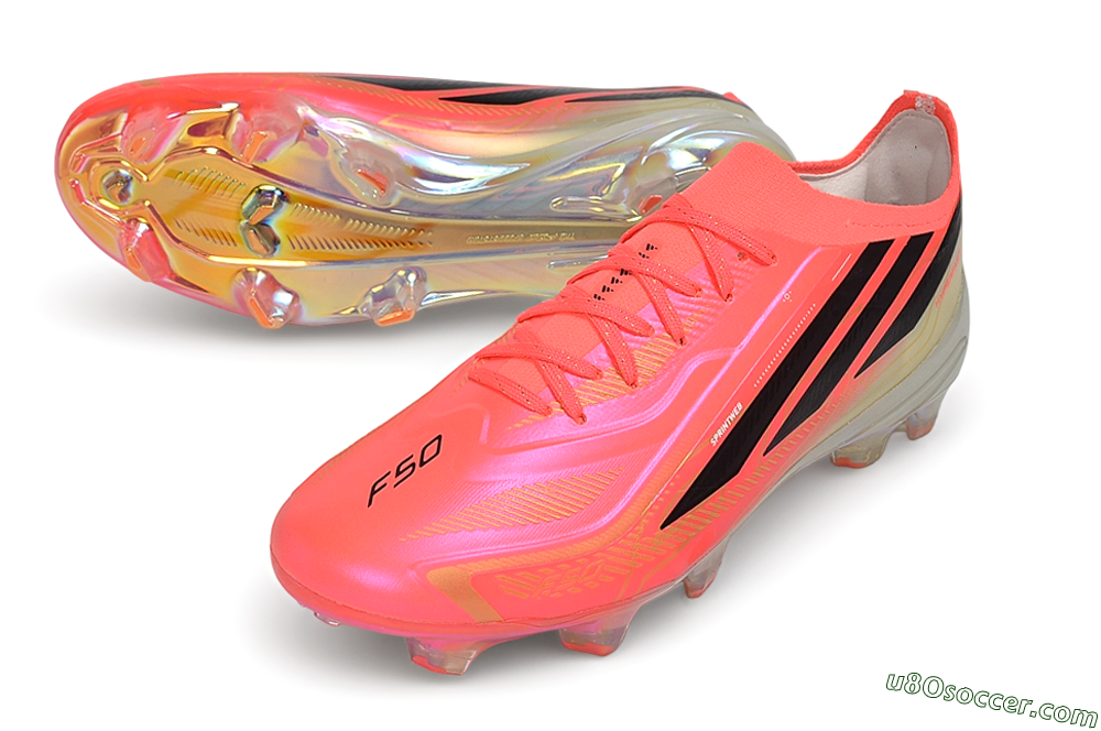 Adidas F50 Hyperfast Elite FG Firm Ground Soccer Cleats - Pink/Solar Pink/Lucid Lemon 3