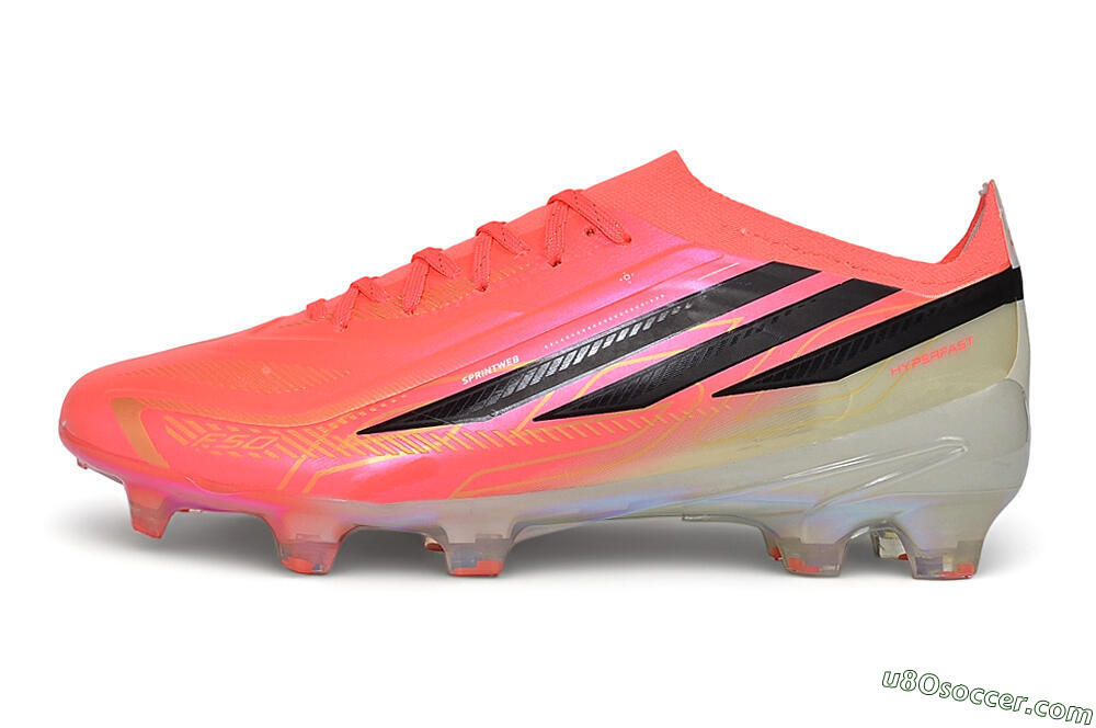 Adidas F50 Hyperfast Elite FG Firm Ground Soccer Cleats - Pink/Solar Pink/Lucid Lemon 2