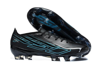 Adidas F50 Hyperfast Elite FG Firm Ground Soccer Cleats - Black/Core Black/Electric Blue