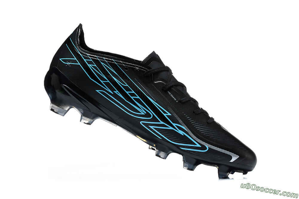Adidas F50 Hyperfast Elite FG Firm Ground Soccer Cleats - Black/Core Black/Electric Blue 7
